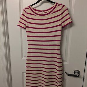 St. Johns Sport Pink & Ivory Knit Dress As Is